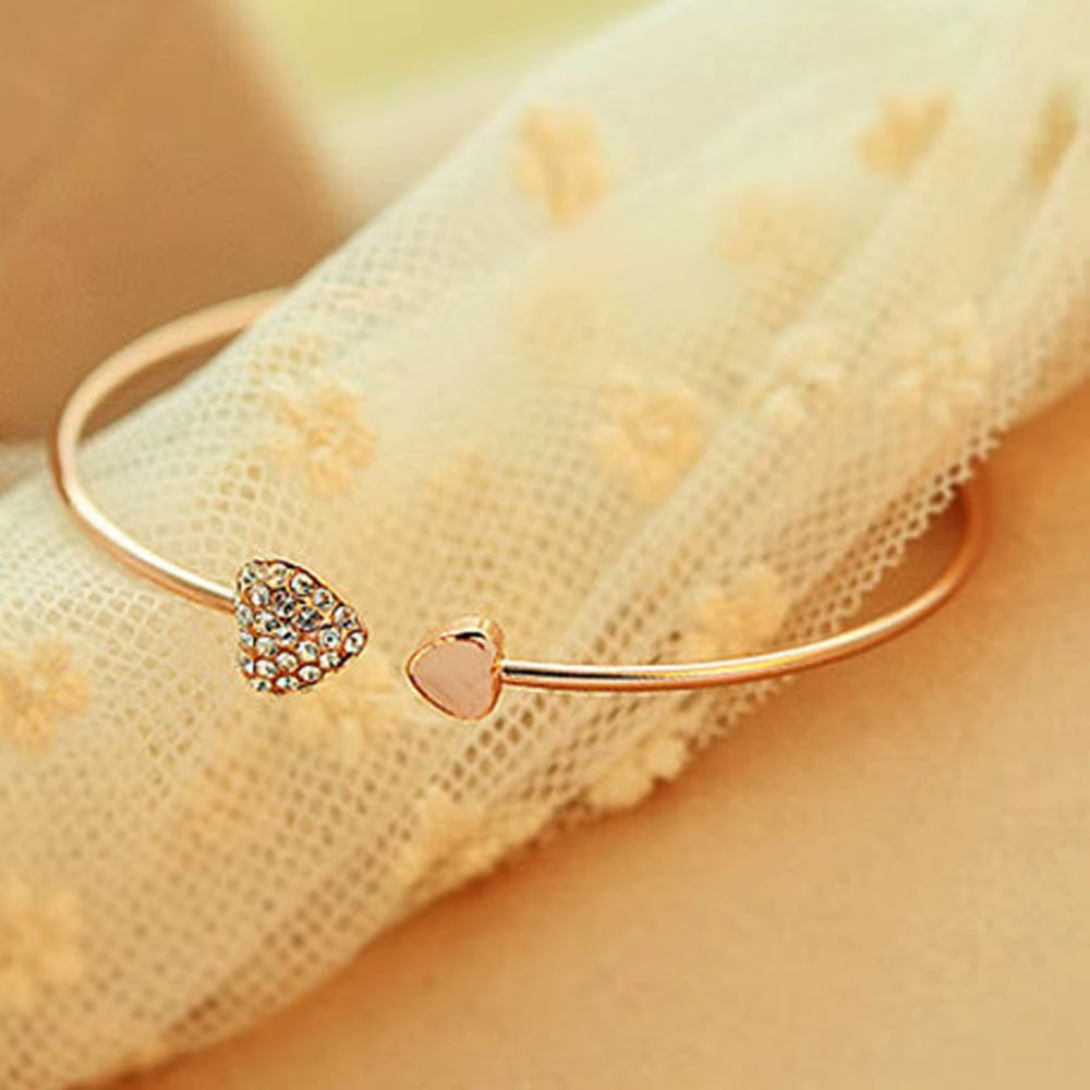 Dainty Heart Crystal Bracelet