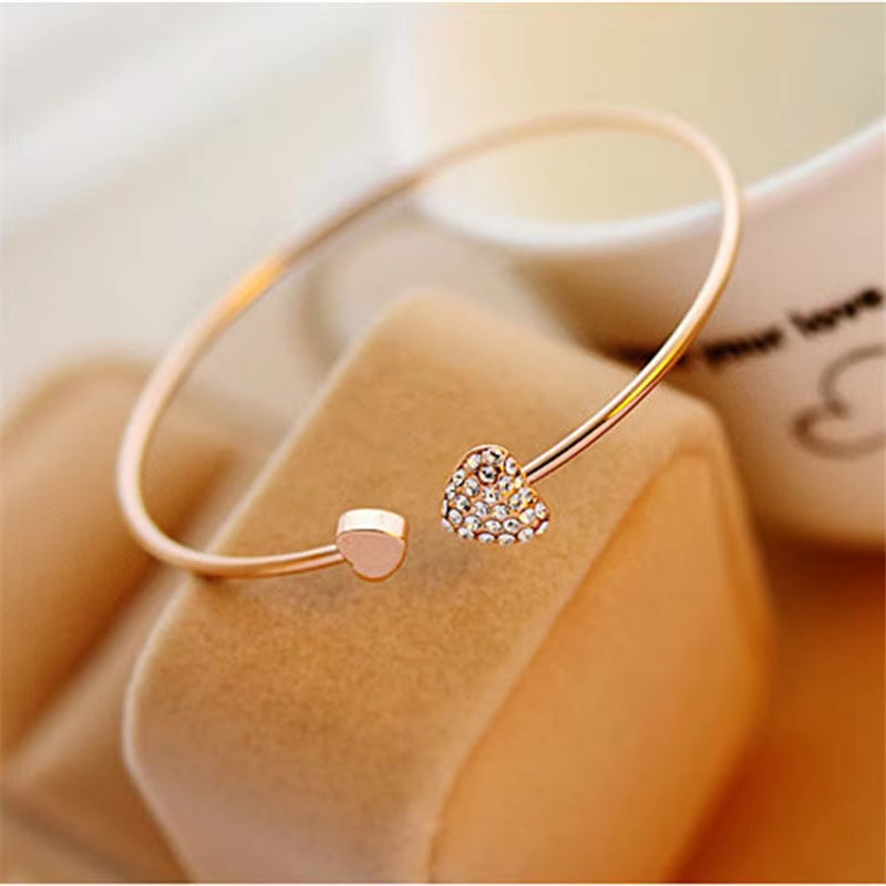 Dainty Heart Crystal Bracelet