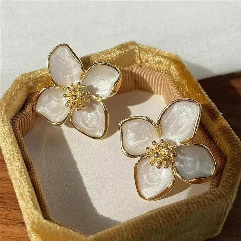 Lustrous Petal Earrings