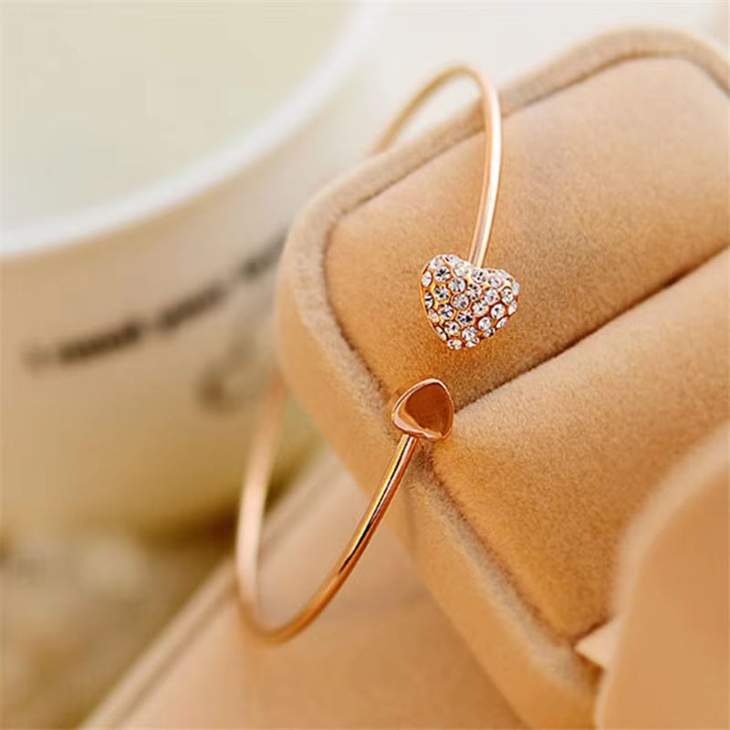 Dainty Heart Crystal Bracelet